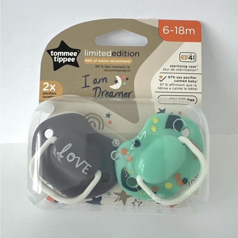 Tommee Tippee Limited Edition I Am Dreamer Pacifier 2Pack 6-18m